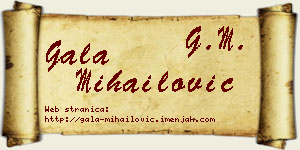 Gala Mihailović vizit kartica